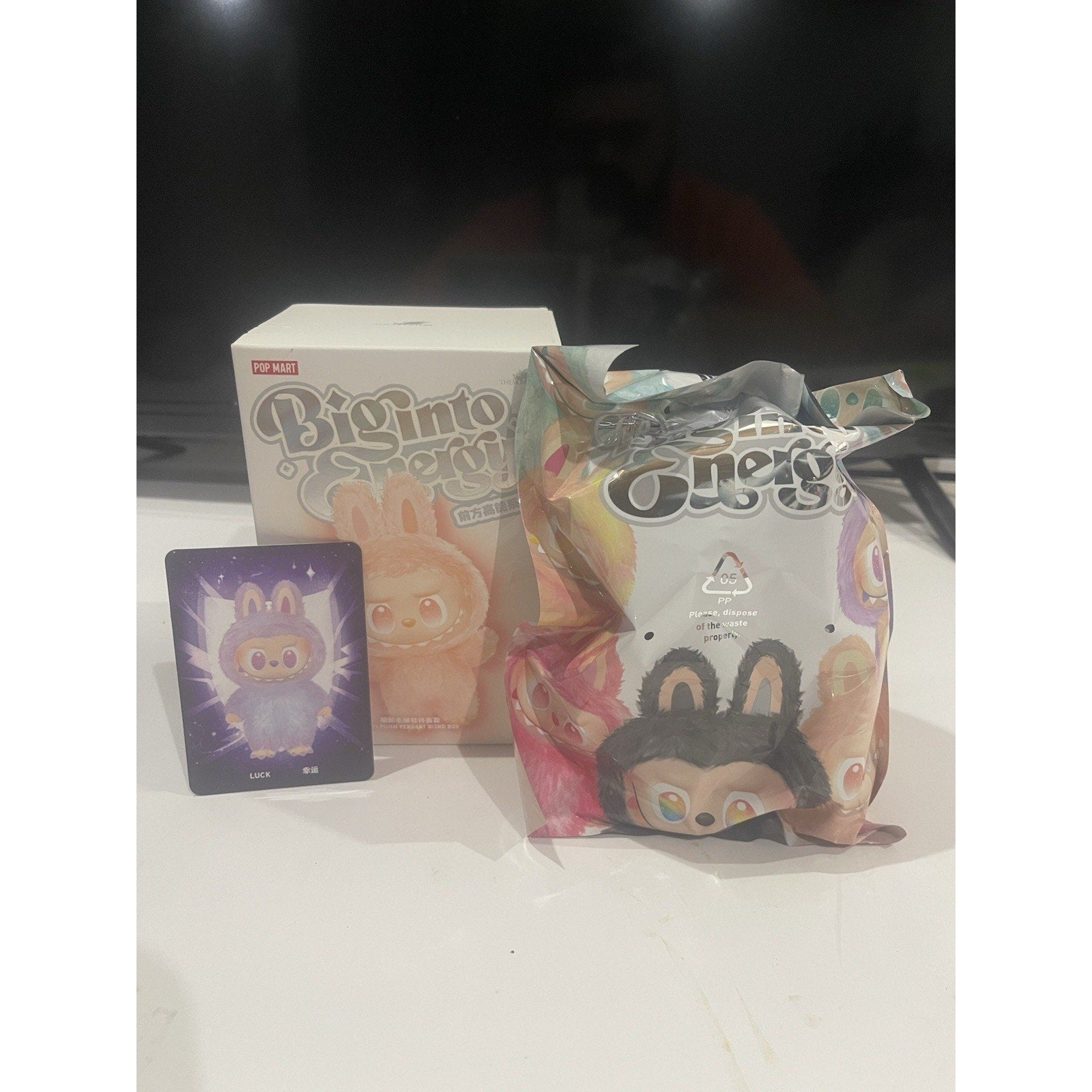 💜 POP MART Labubu V3 Big Into Energy The Monsters LUCK Plush AUTHENTIC 💜 Pop Mart