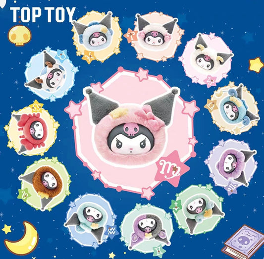 TOPTOY Bulk X Sanrio KUROMI Zodiac Series Plush Pendant Blind Box Sealed Cases (12per set) Hello Kitty MOQ 3 Cases FREE SHIPPING TOP TOY
