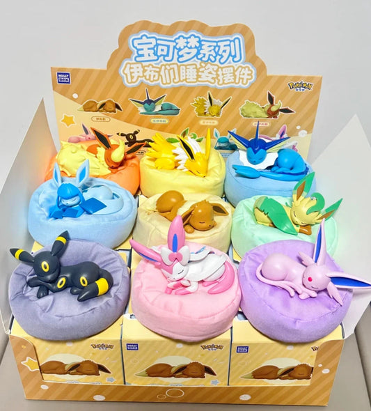 ⚠️ Holly Box Sleeping Eevee Evolutions Pokemon blind box Bulk full cases(9per Case) HOT PRODUCT