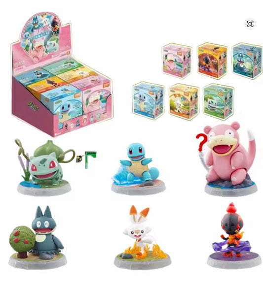 ⚠️ Official Blokees CVS Pokemon Bulbasaur Squirtle Munchlax +3 1:18 Action Figure model kit Series sealed cases(6 figures per Case)