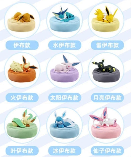 ⚠️ Holly Box Sleeping Eevee Evolutions Pokemon blind box Bulk full cases(9per Case) HOT PRODUCT