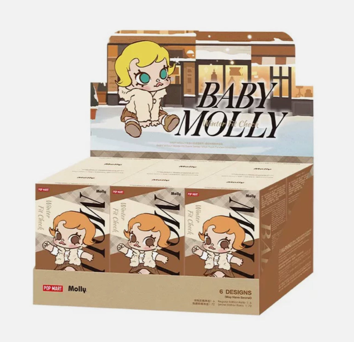 Baby Molly Winter Fit Check Series Sealed Cases (6 Blind Box Dolls) FREE SHIPPING MOQ 3 case POP MART