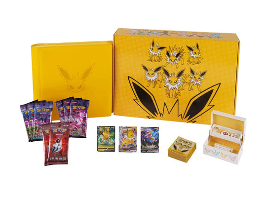 ⚠️ Jolteon Eevee Evolution Pokemon Collector's Gift Box S-Chinese Cards MOQ 3 FREE SHIPPING